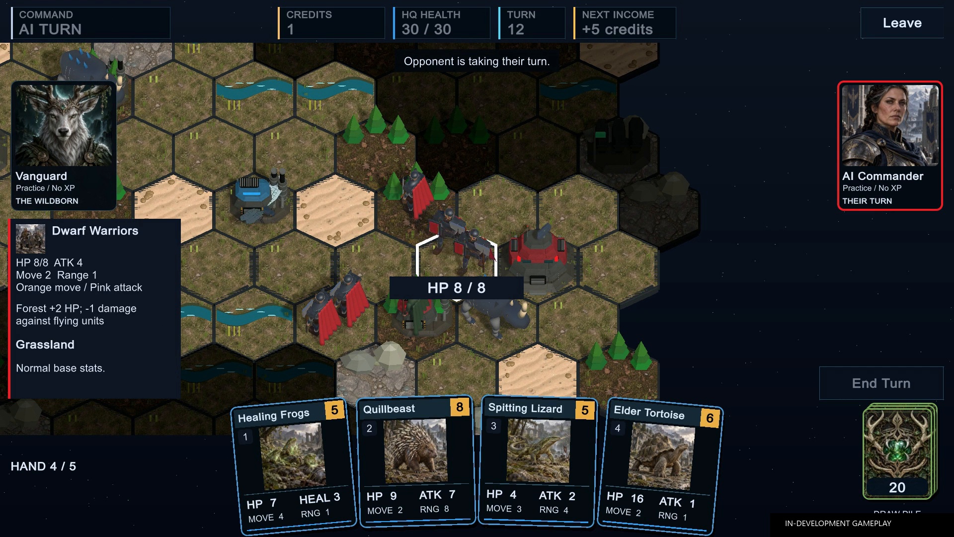 WARS beta screenshot showing the game's interface