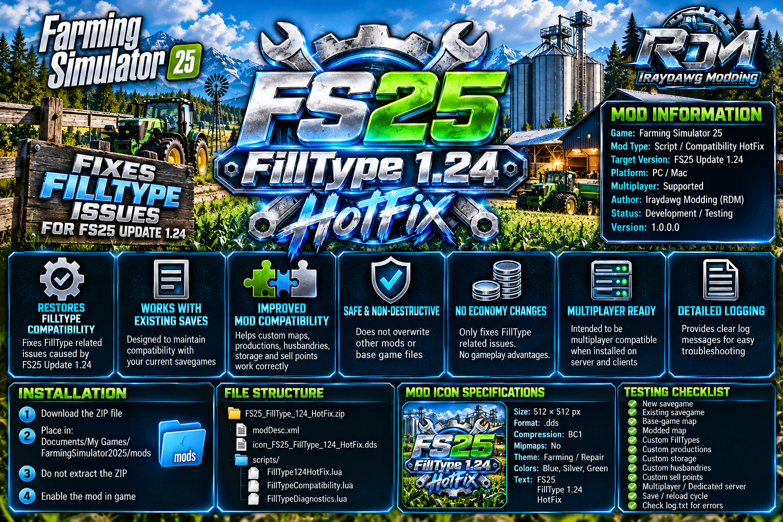 Screenshot 2 for FS25 1.24 HotFix Beta