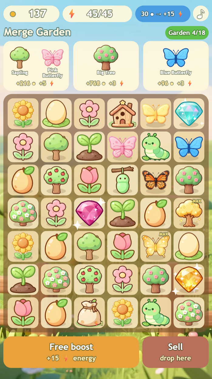 Screenshot 3 for Merge Garden