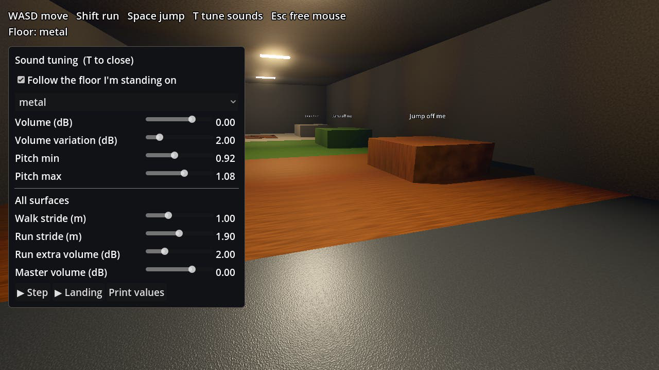 Screenshot 5 for Surface Footsteps for Godot 4