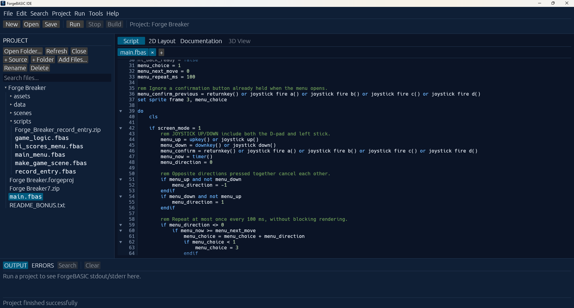 Screenshot 2 for ForgeBASIC - Pre-Alpha
