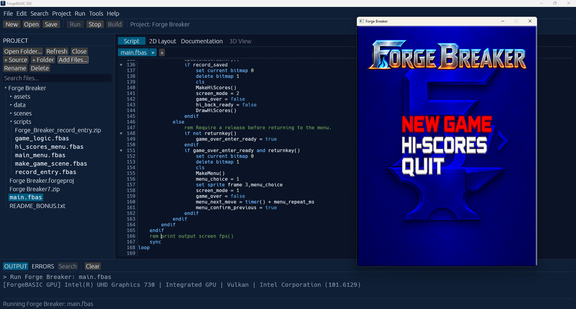 Screenshot 3 for ForgeBASIC - Pre-Alpha