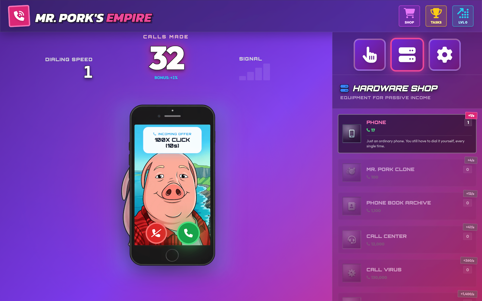 Screenshot 3 for Mr. Pork Clicker