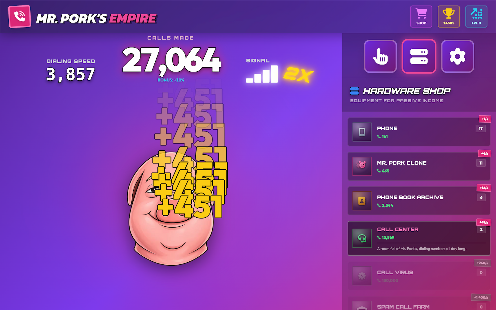 Screenshot 2 for Mr. Pork Clicker