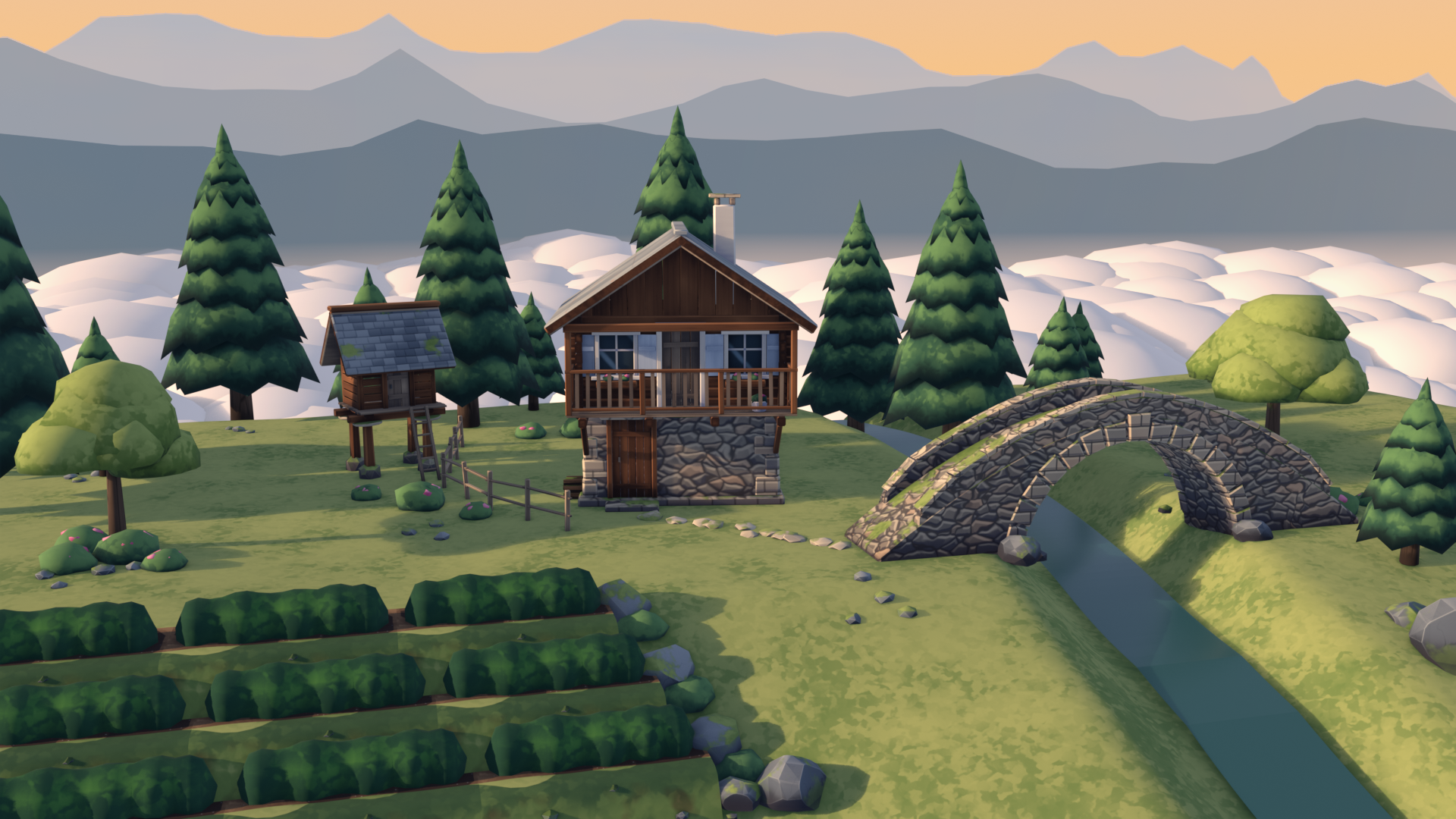 Mossmallow Black Sea Highlands - Stylized Low Poly Kit by mossmallowstudio