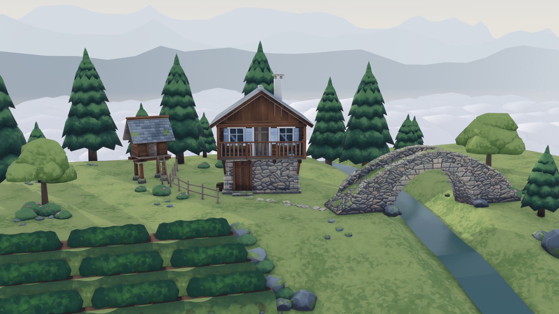 Mossmallow Black Sea Highlands - Stylized Low Poly Kit by mossmallowstudio