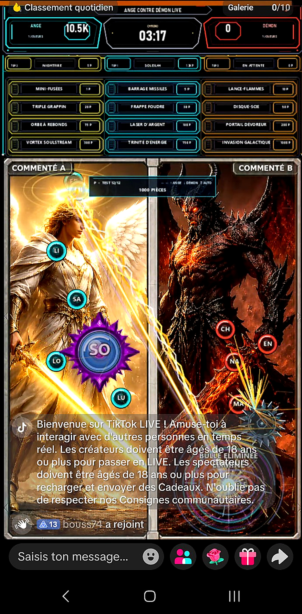 Screenshot 7 for Ange contre Démon - Tiktok LIVE
