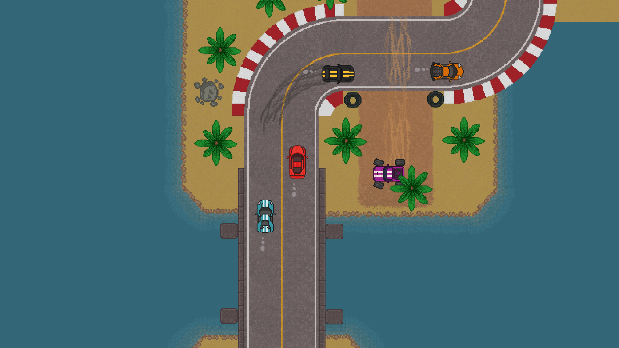 2D Top Down Car Racing Pixel Pack by Arludus