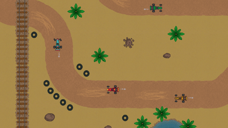 2D Top Down Car Racing Pixel Pack by Arludus