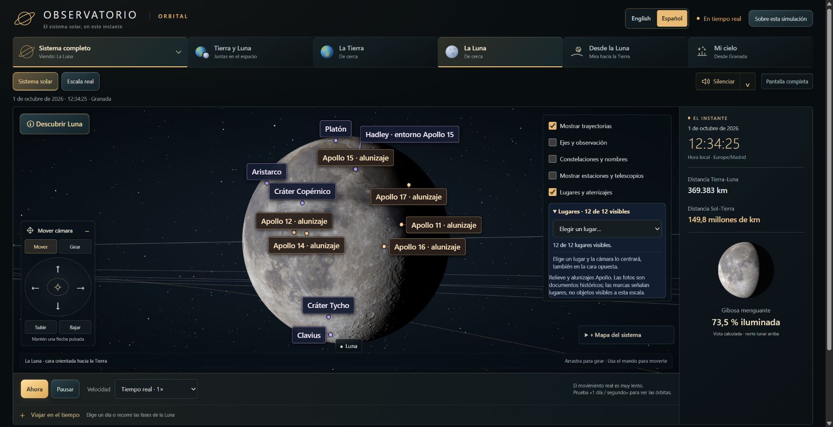 Screenshot 4 for Orbital Observatory — Solar System Explorer