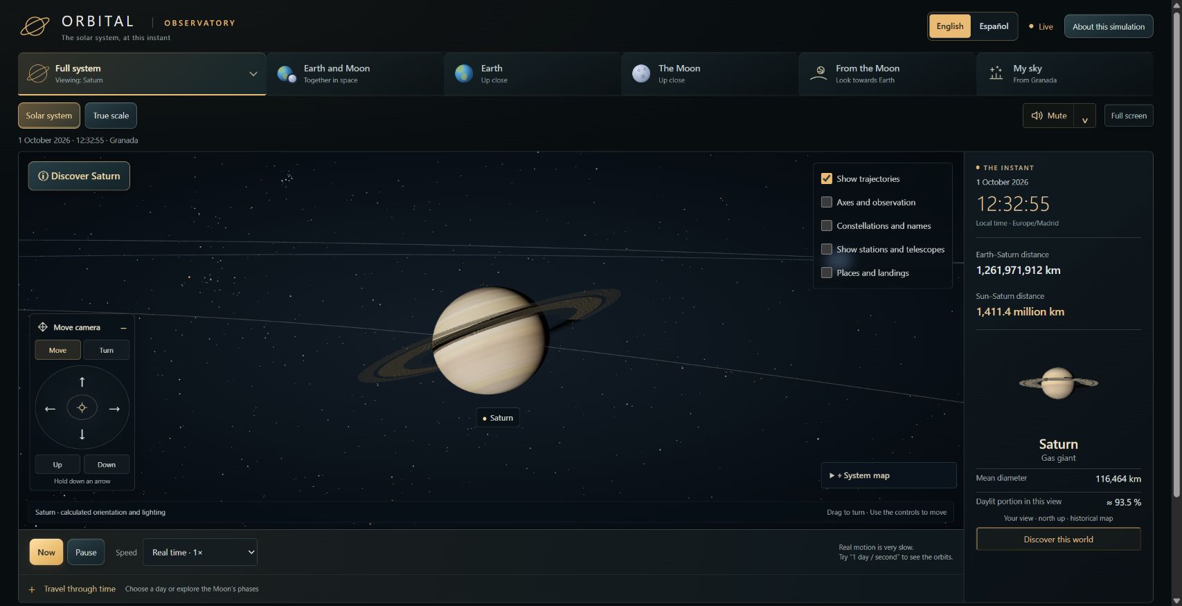 Screenshot 3 for Orbital Observatory — Solar System Explorer