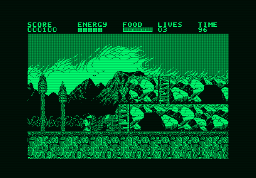 Screenshot 3 for Prehistorik (Amstrad PCW / PCW# mini)