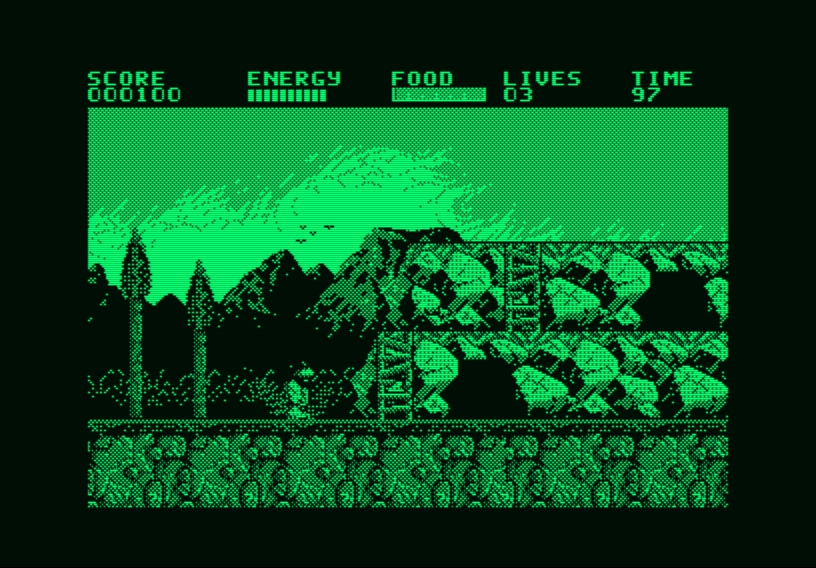 Screenshot 5 for Prehistorik (Amstrad PCW / PCW# mini)