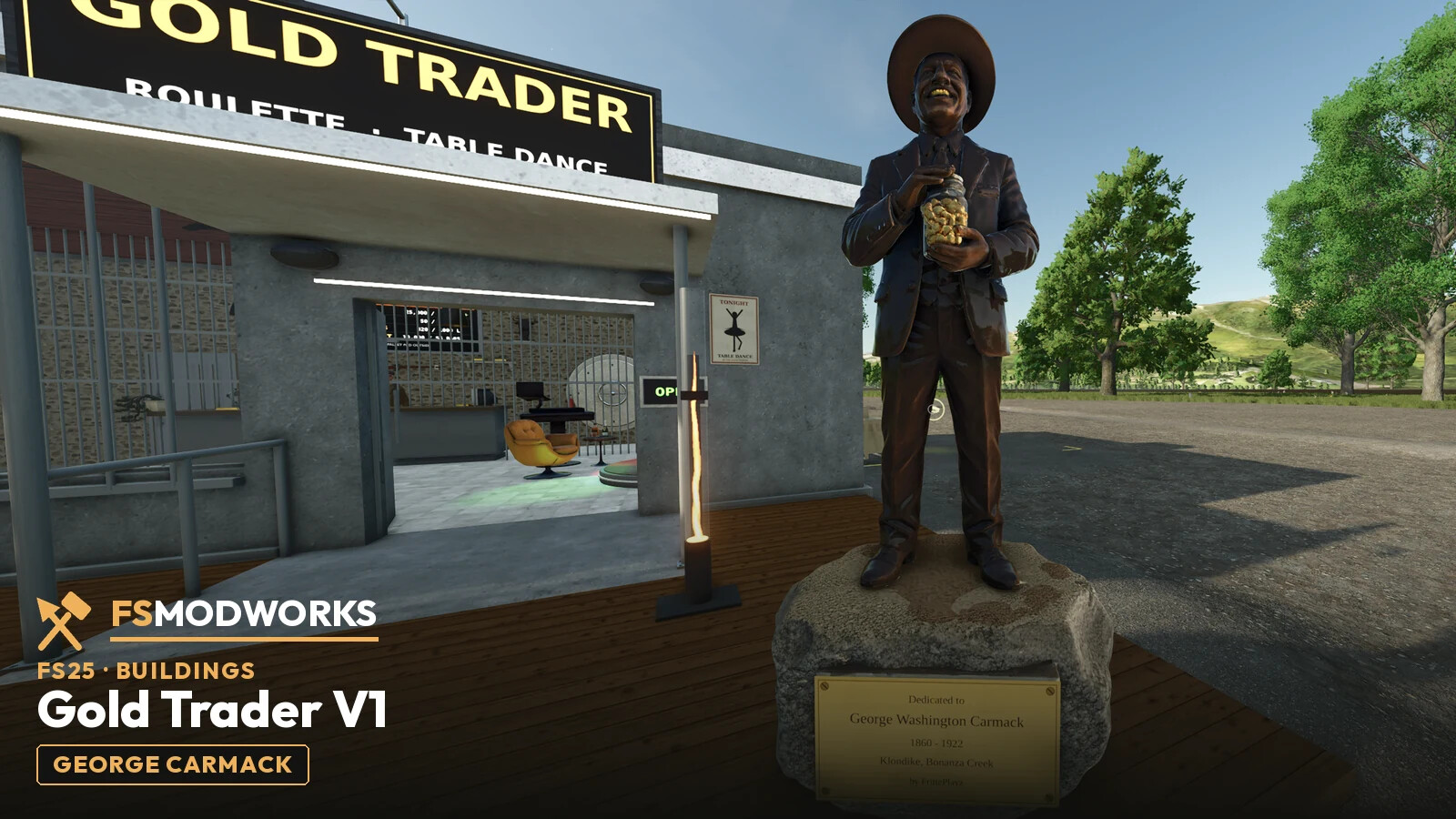 Screenshot 2 for FS25 FSMW Gold Trader V1 — Roulette & Table Dance