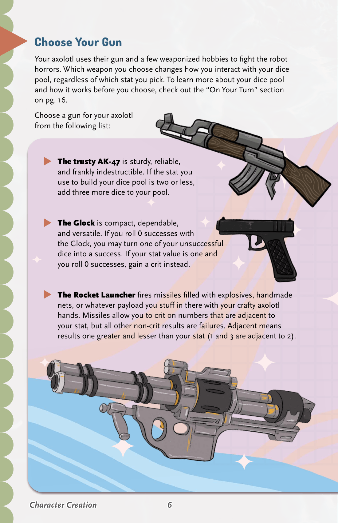 Screenshot 3 for Axolotl with a Gun Character Sheets