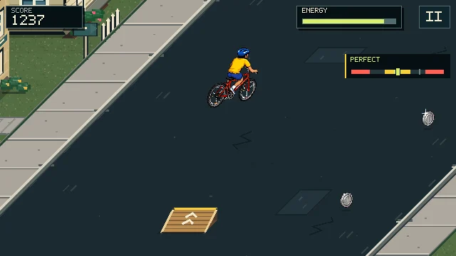 Screenshot 2 for Magpie Panic! | Free Pixel-Art Bike Arcade
