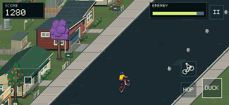 Screenshot 6 for Magpie Panic! | Free Pixel-Art Bike Arcade