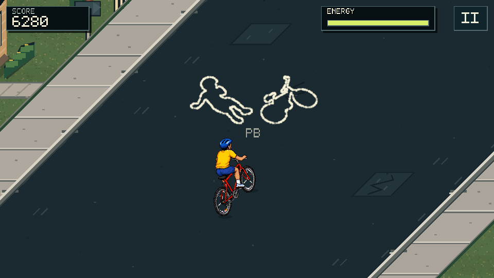 Screenshot 3 for Magpie Panic! | Free Pixel-Art Bike Arcade