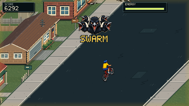 Screenshot 4 for Magpie Panic! | Free Pixel-Art Bike Arcade