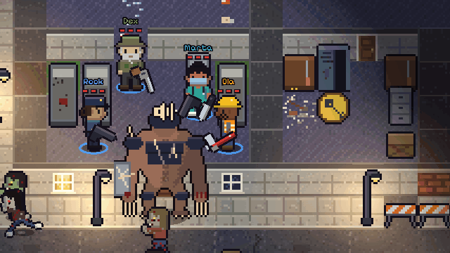 A Riot Hulk smashes through the police station door