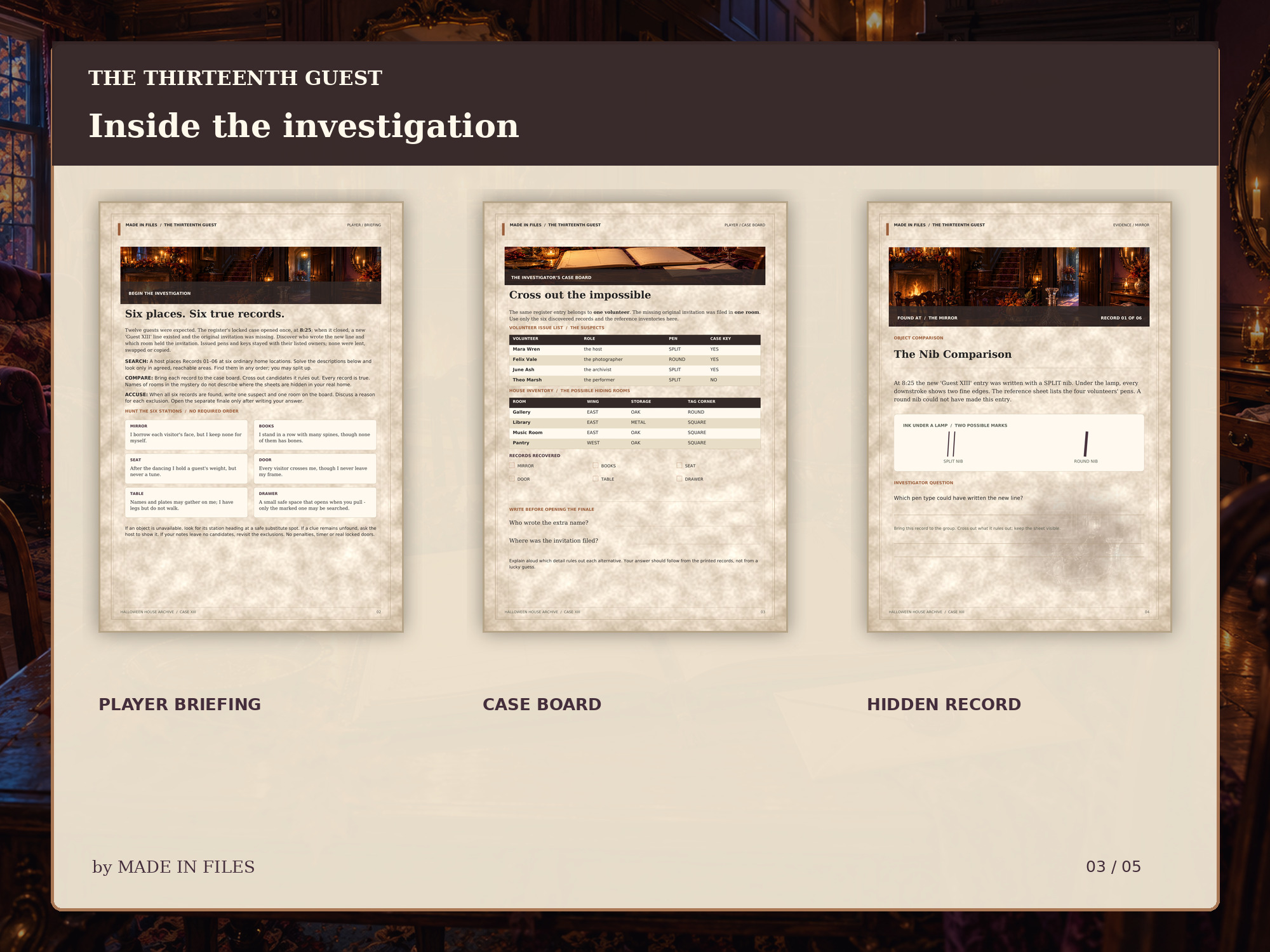 Screenshot 4 for The Thirteenth Guest — Printable Halloween Indoor Scavenger Mystery