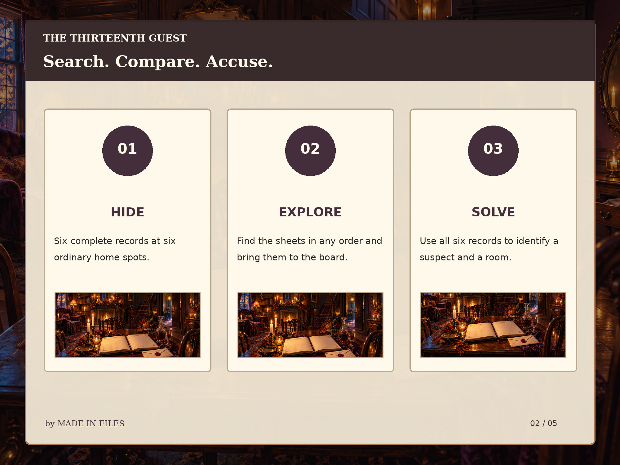 Screenshot 3 for The Thirteenth Guest — Printable Halloween Indoor Scavenger Mystery