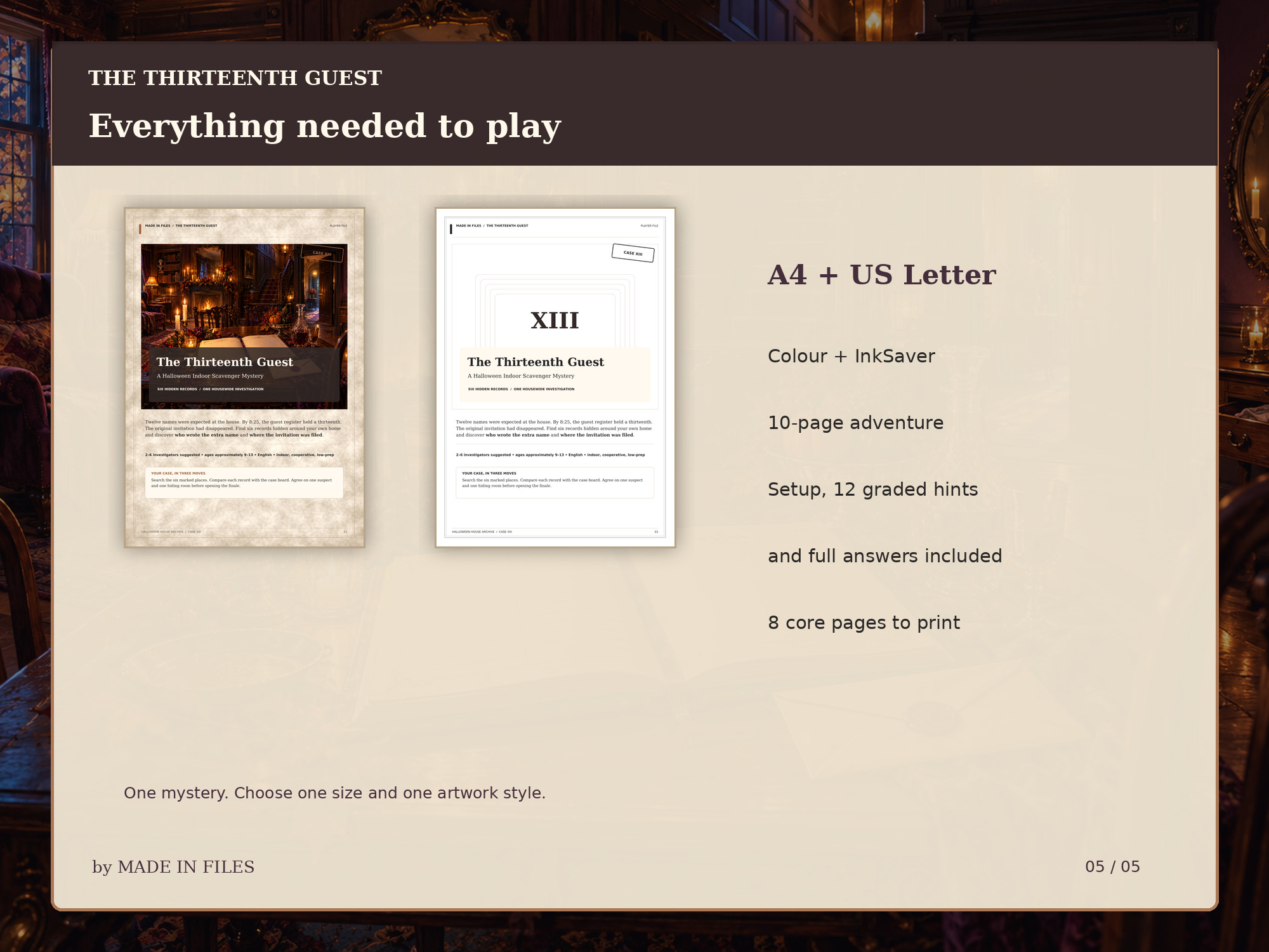 Screenshot 6 for The Thirteenth Guest — Printable Halloween Indoor Scavenger Mystery