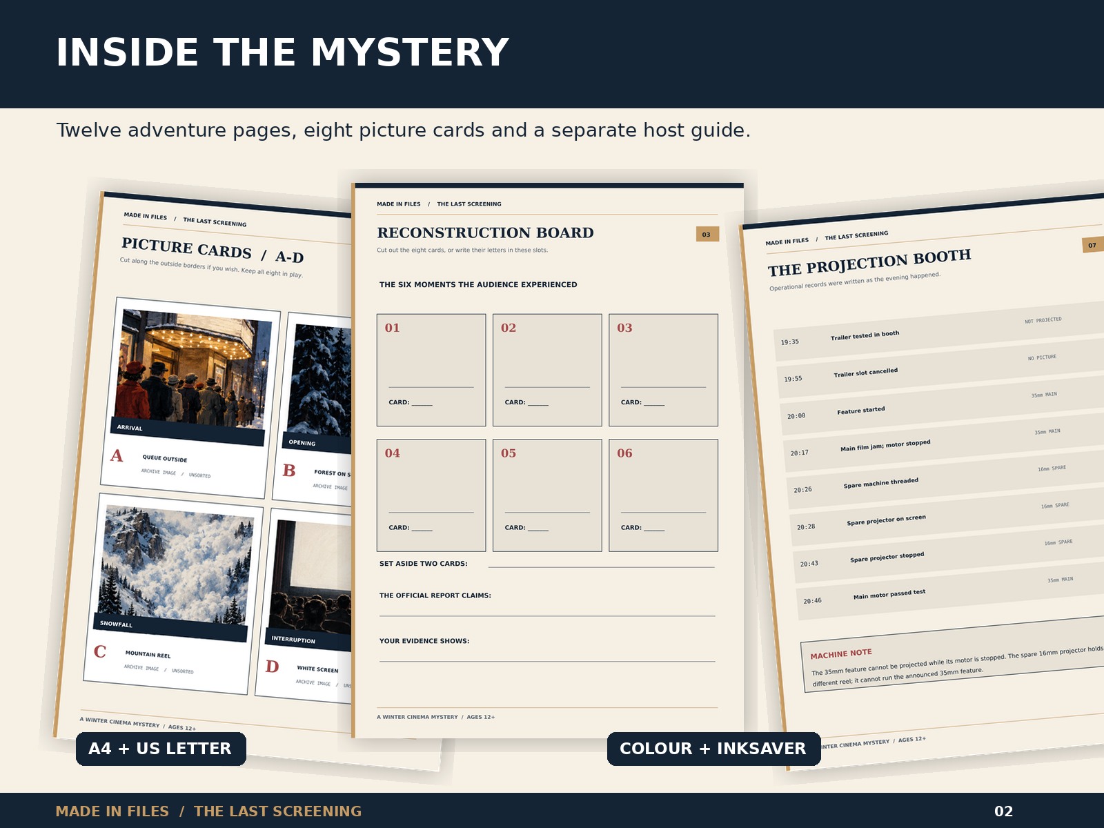 Screenshot 3 for The Last Screening — Printable Winter Cinema Mystery