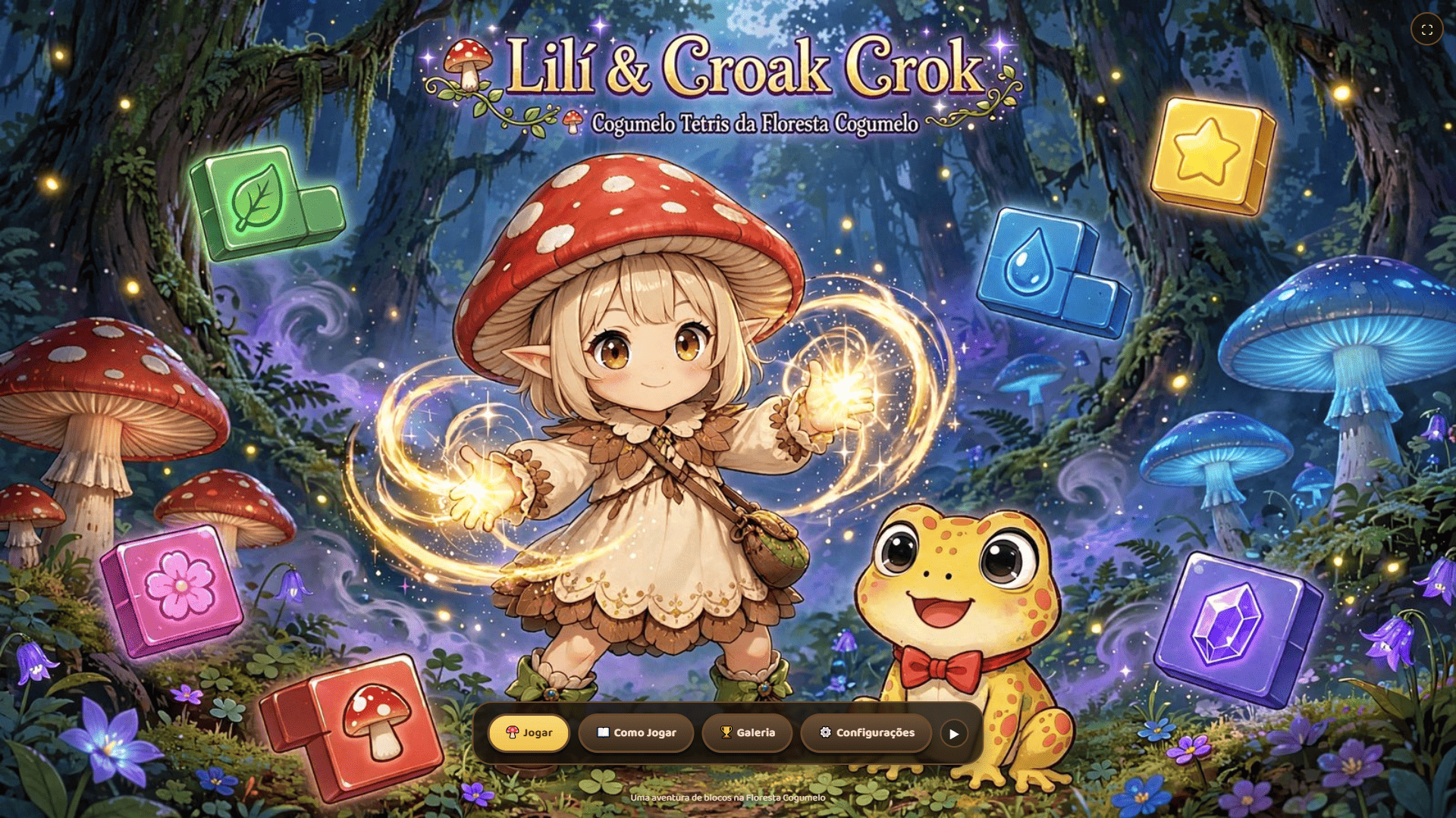 Screenshot 4 for Lili & Croak Crok - Cogumelo Tetris da Floresta Cogumelo