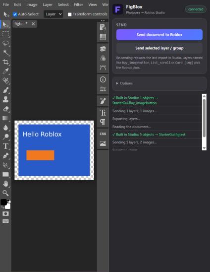 Screenshot 3 for FigBlox: Figma and Photopea to Roblox Studio