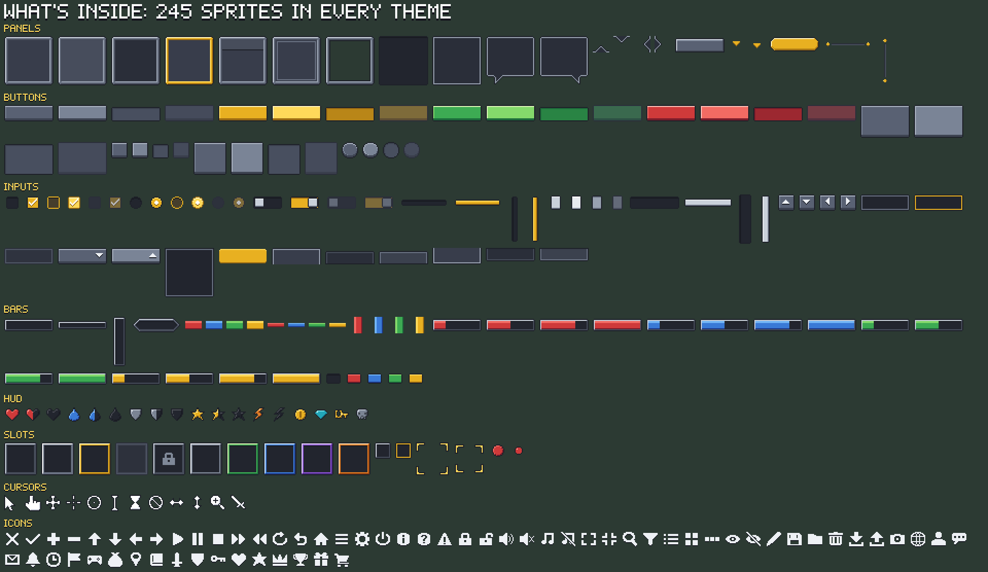 UI Kit pixel art preview 4