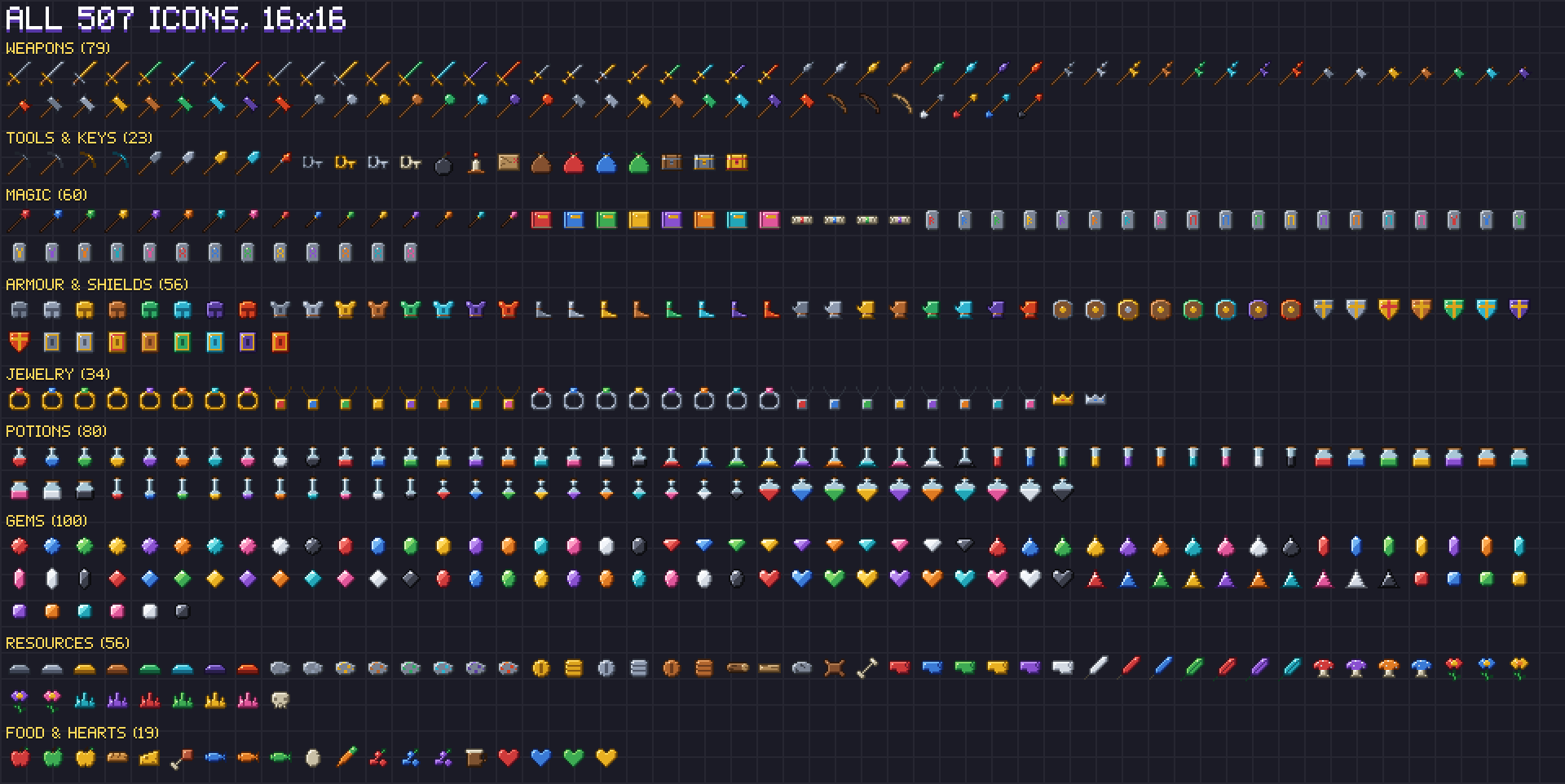 RPG Item Icons pixel art preview 2