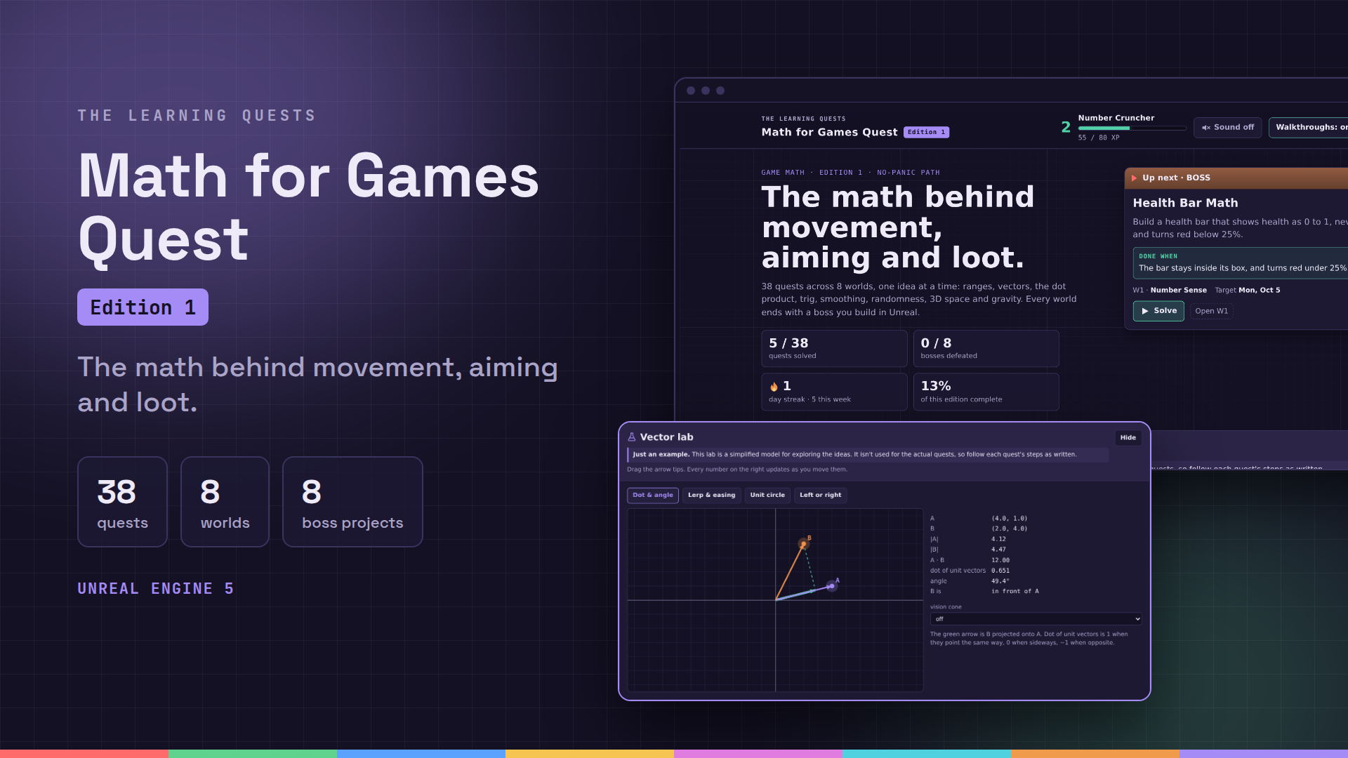 Screenshot 2 for Math for Games Quest, Edition 1