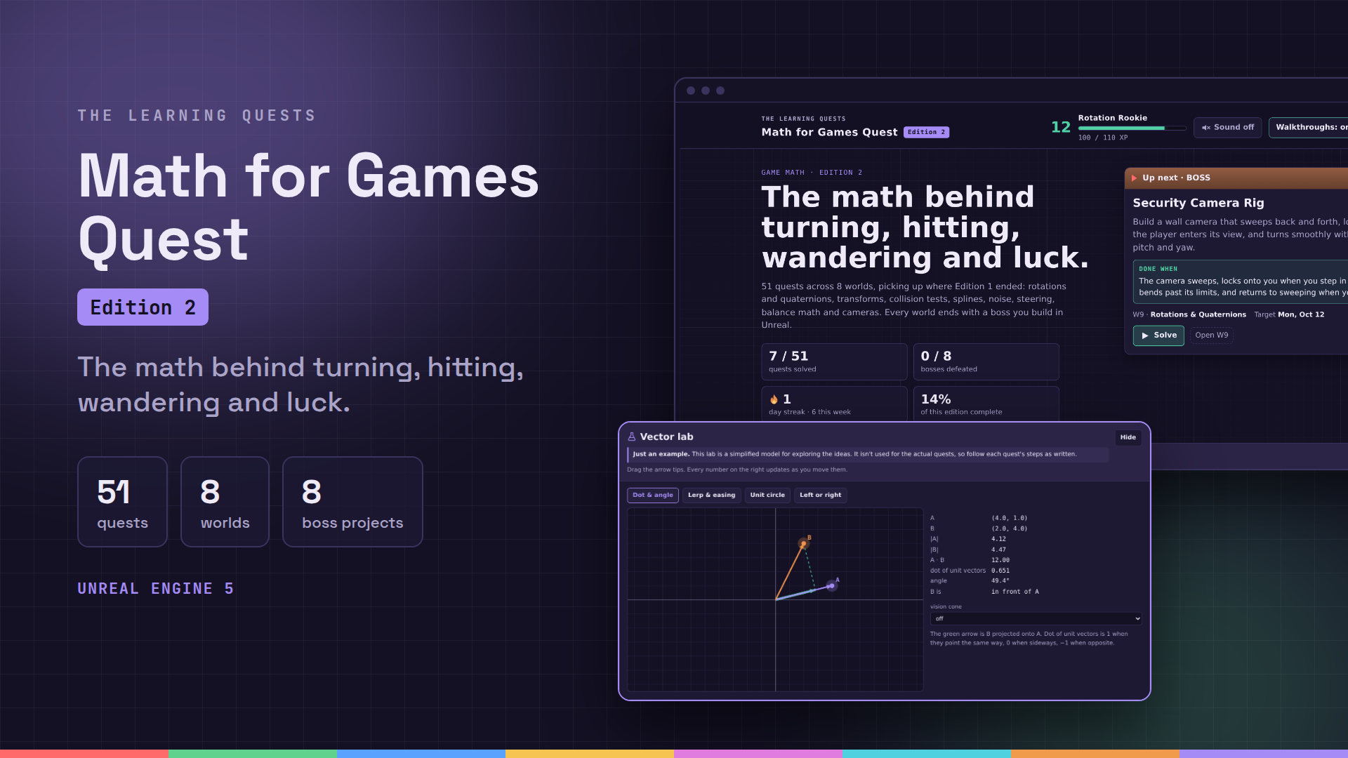 Screenshot 2 for Math for Games Quest, Edition 2