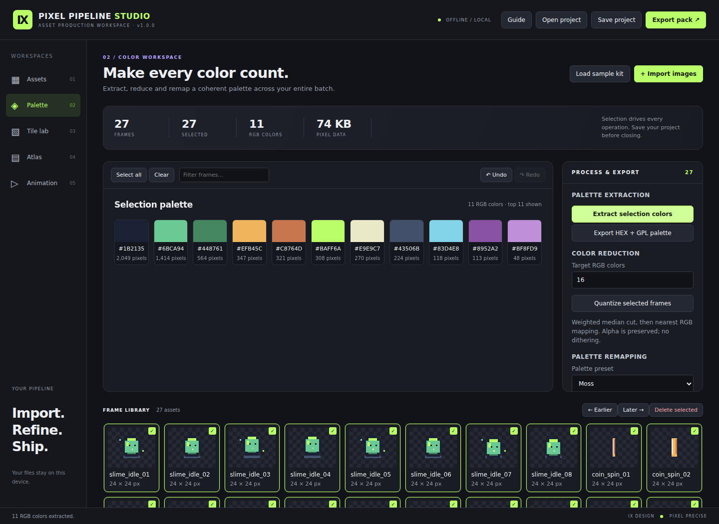 Screenshot 2 for IX Pixel Pipeline Studio