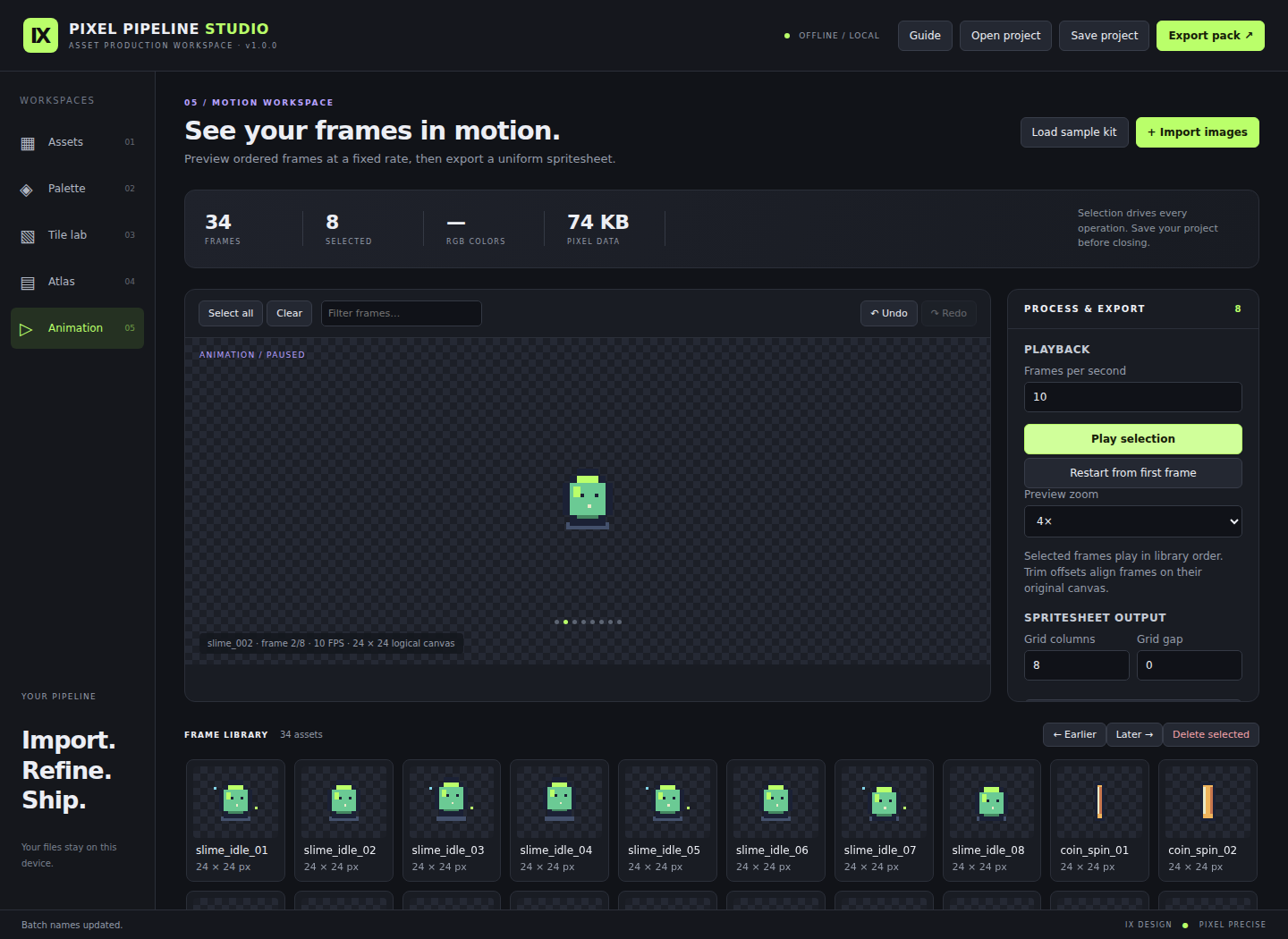 Screenshot 3 for IX Pixel Pipeline Studio
