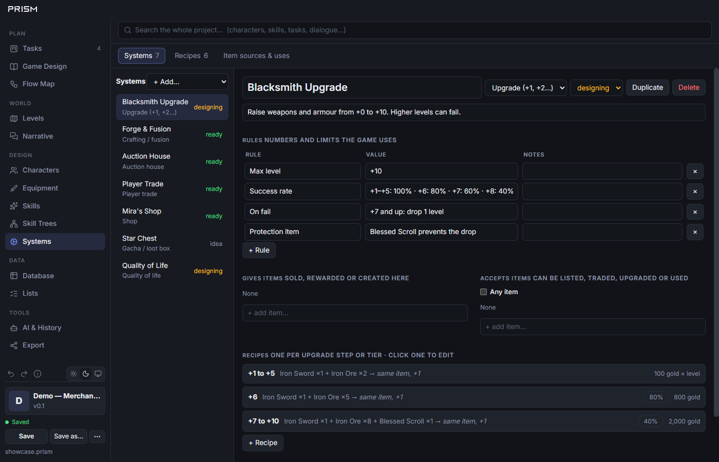Screenshot 3 for Prism — RPG Design Tool