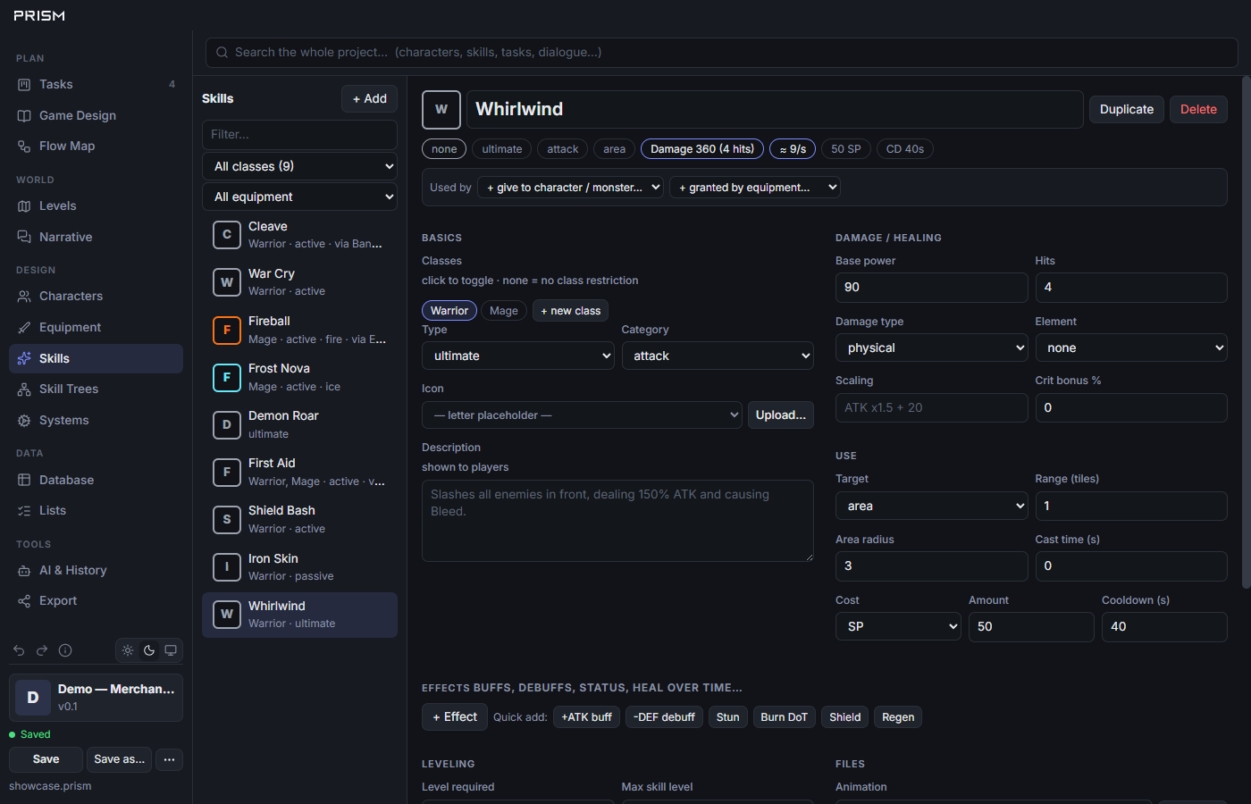 Screenshot 9 for Prism — RPG Design Tool