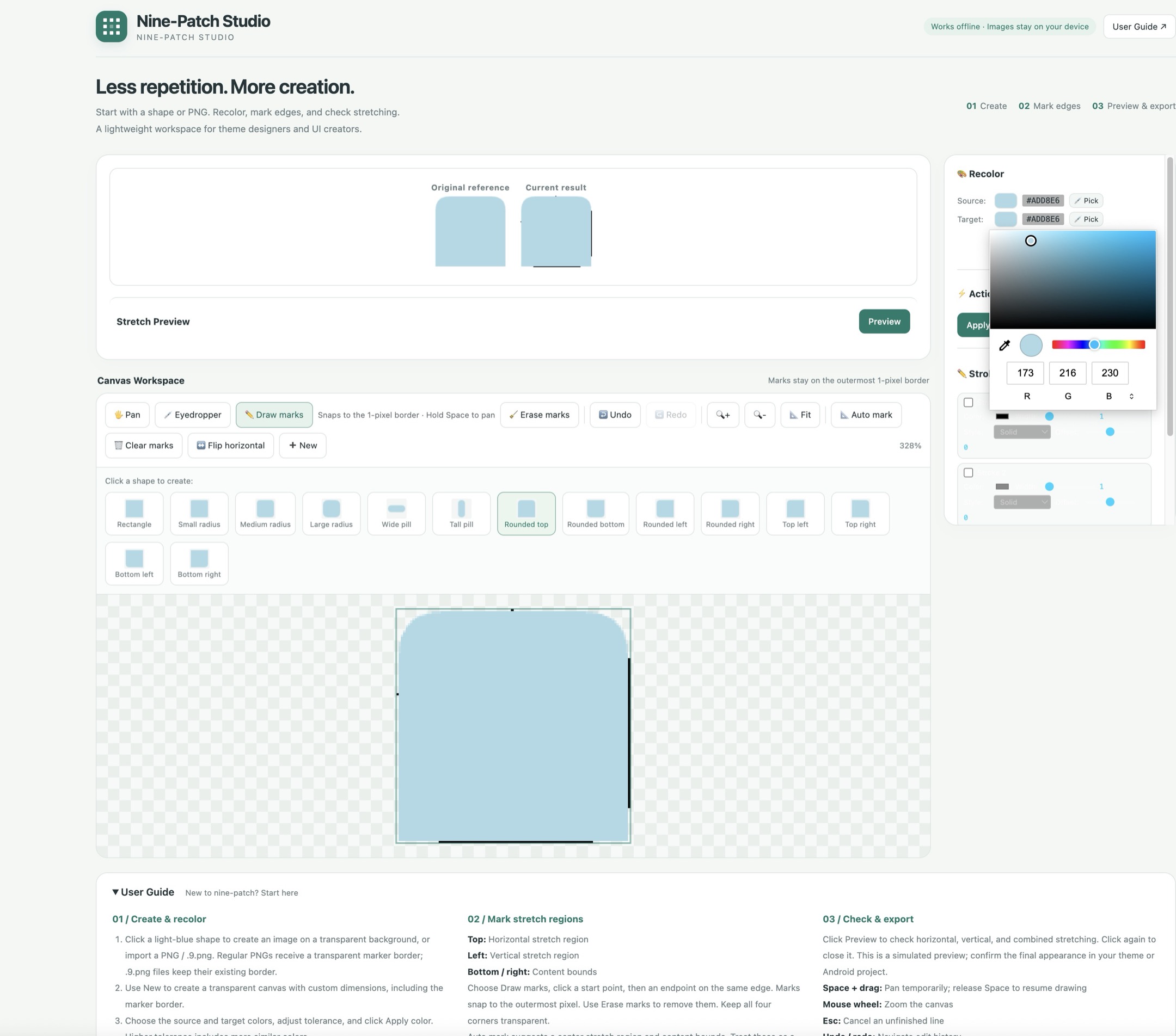 Screenshot 3 for Nine-Patch Studio