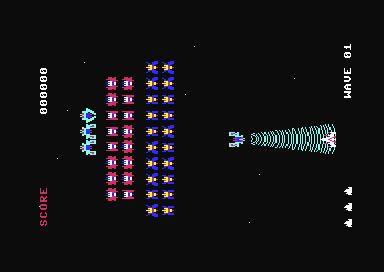Screenshot 2 for Galaga C64 TATE Mode Porting Project