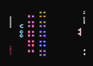 Screenshot 4 for Galaga C64 TATE Mode Porting Project