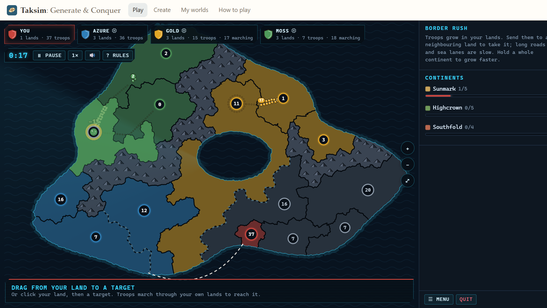Screenshot 3 for Taksim: Generate & Conquer