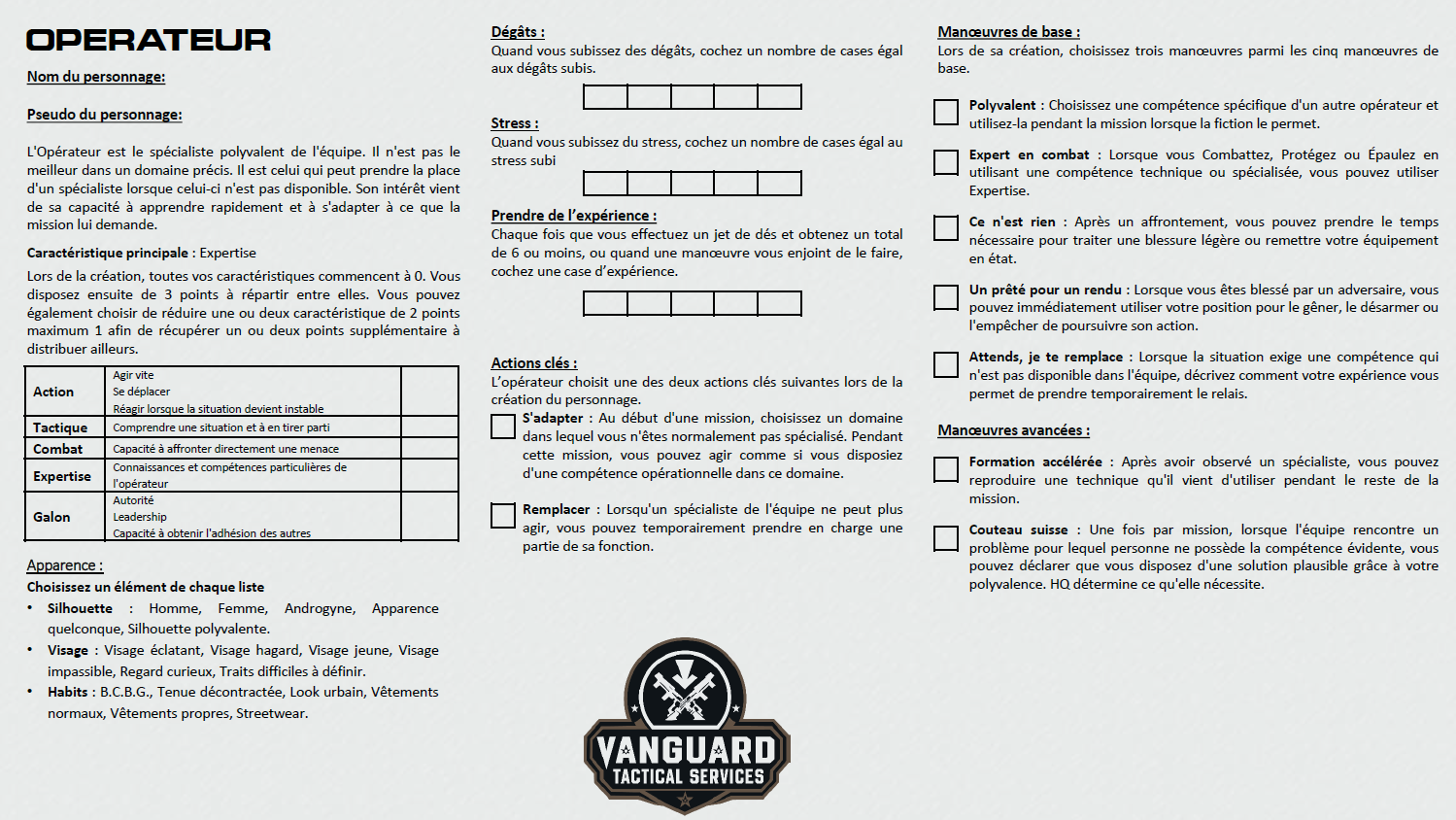 Screenshot 12 for Vanguard Tactical Services (Livre de Base)