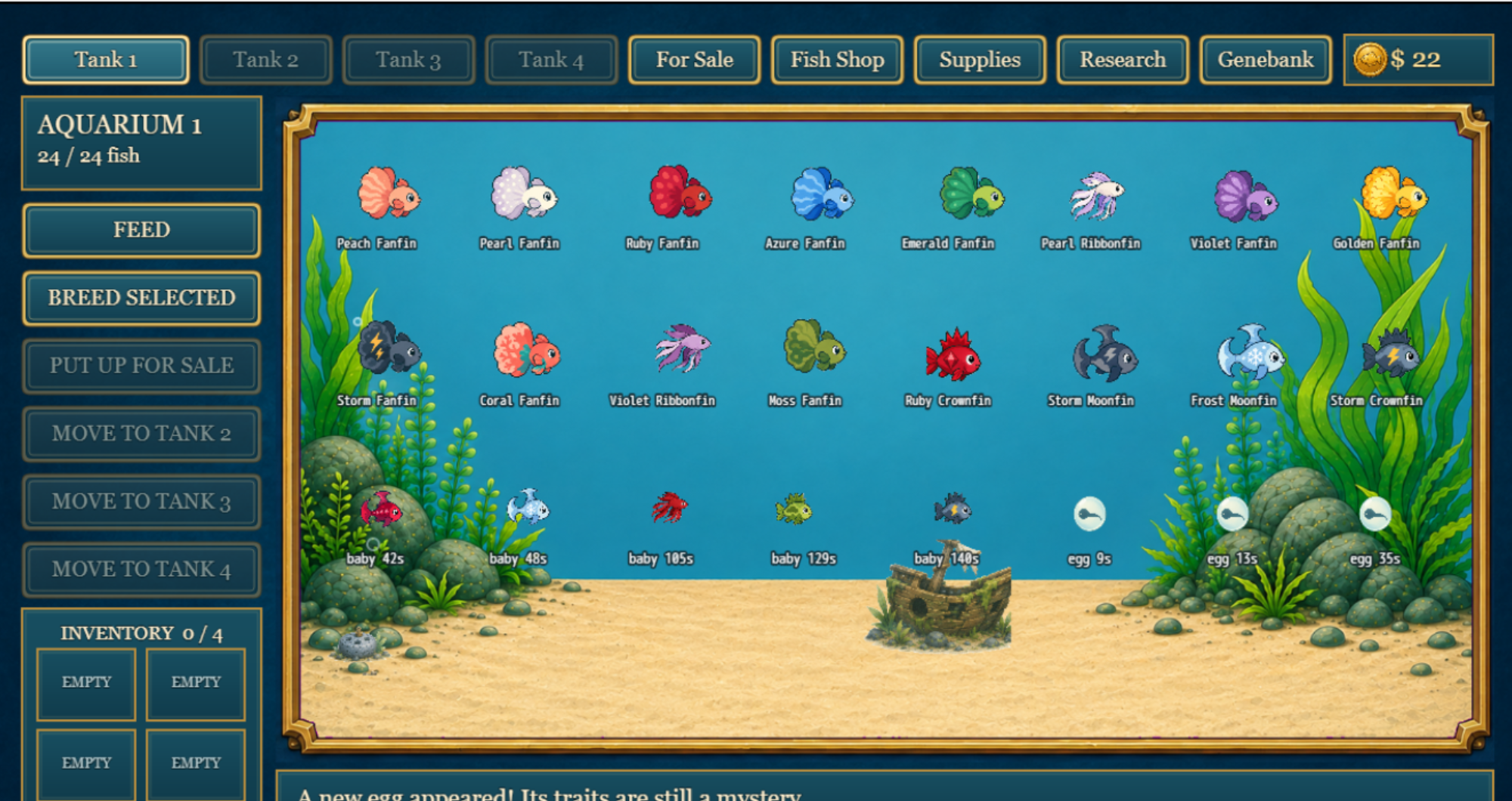 Screenshot 3 for Fins & Fortune - A Cozy Aquarium Tycoon