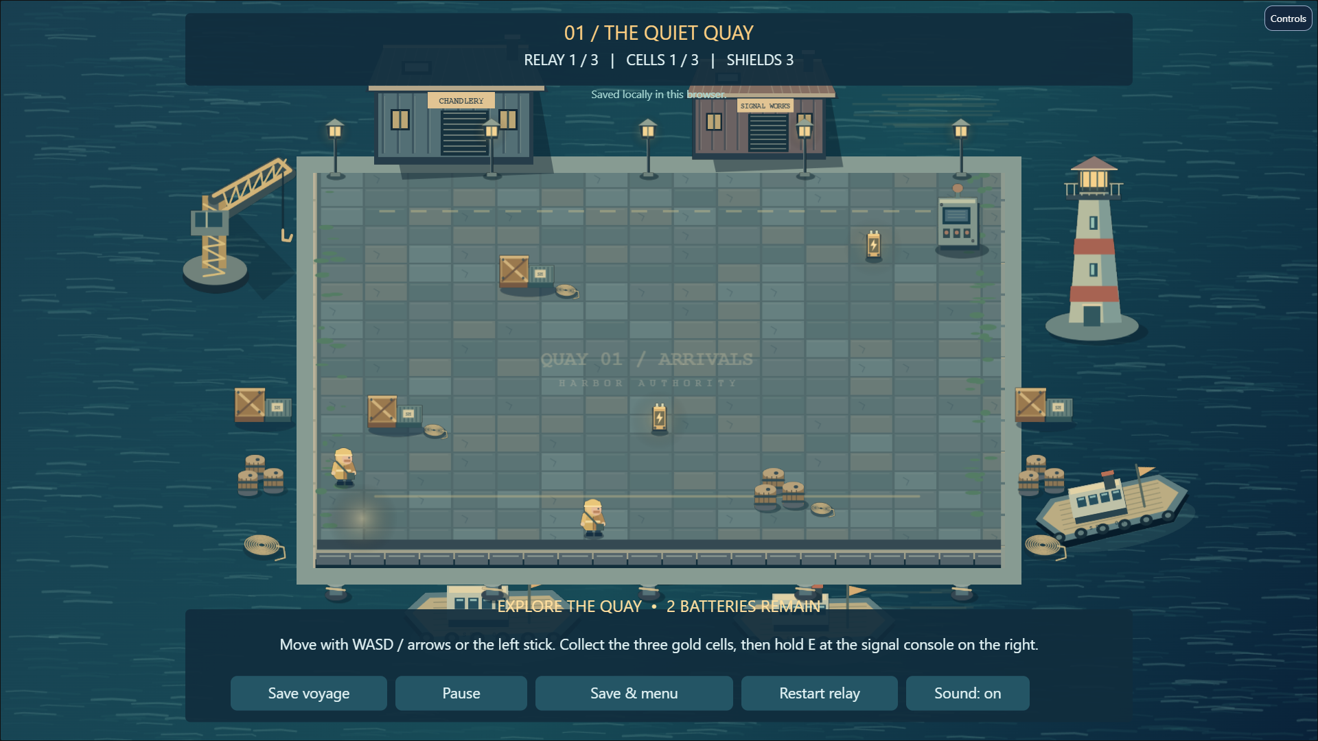 Signal Harbor, a 2D starter game in NIB
