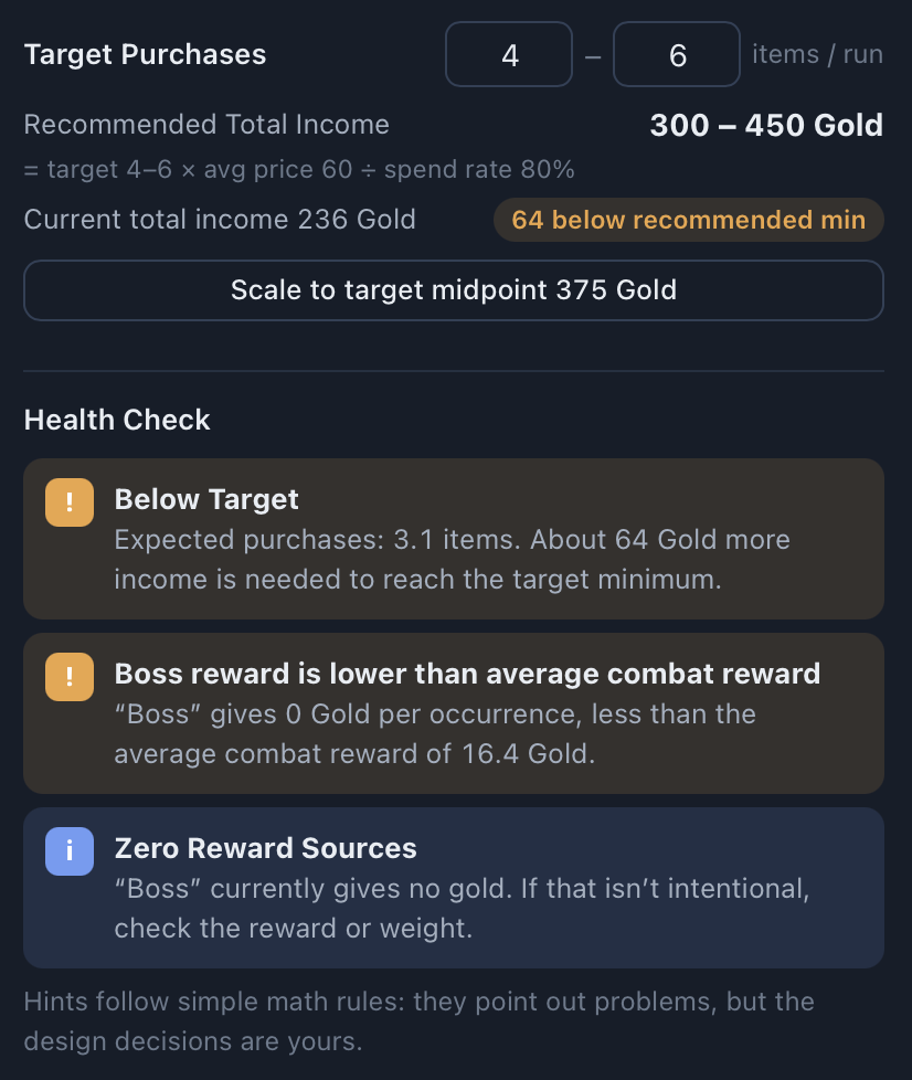 Screenshot 4 for Game Economy Tuner
