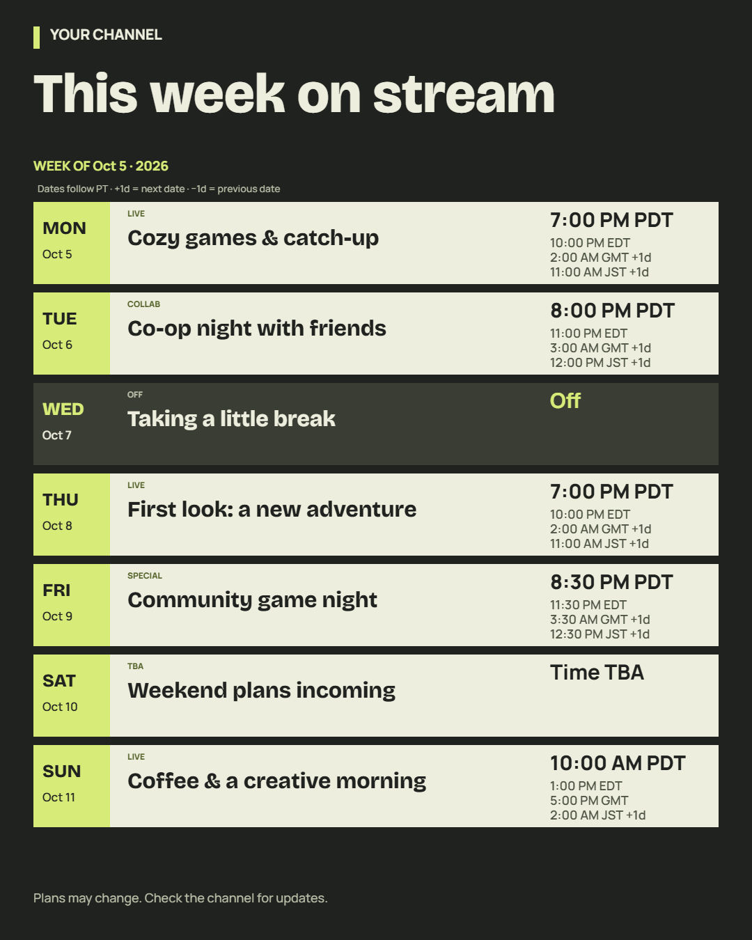 Screenshot 5 for Rill & Roster — Stream Schedule Maker