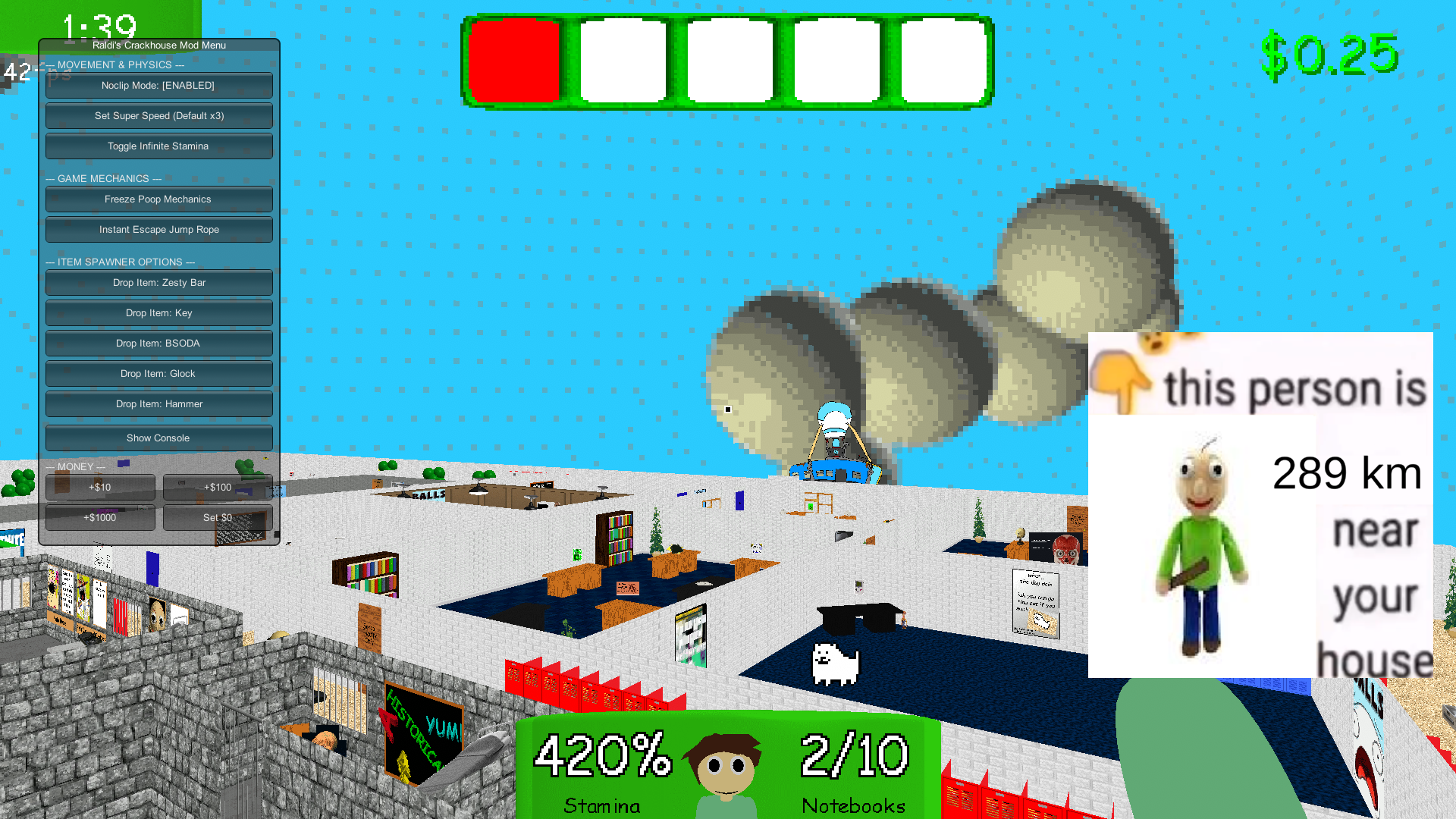 Screenshot 3 for Raldi's Crackhouse Mod Menu