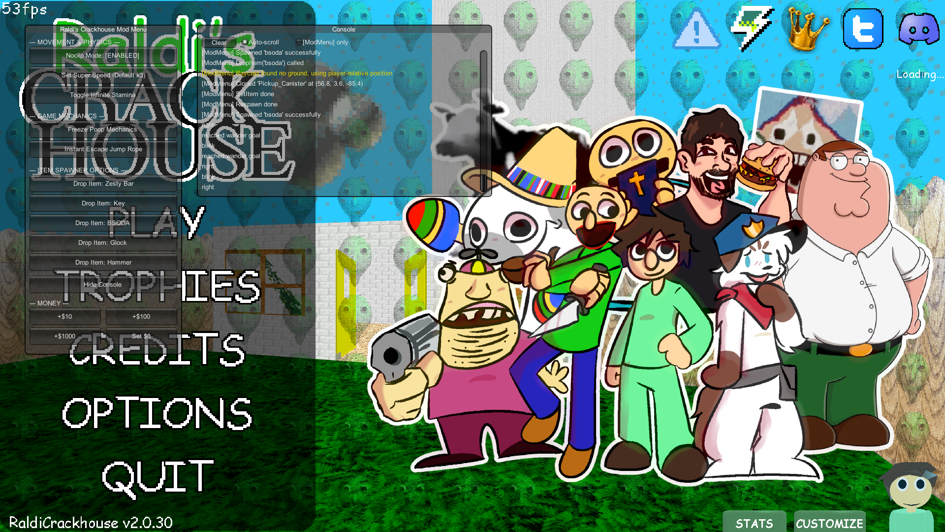 Screenshot 5 for Raldi's Crackhouse Mod Menu