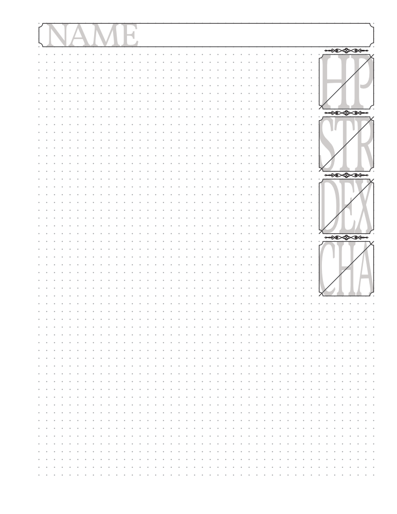 Screenshot 4 for Odd-Like Dot Grid Character Sheet